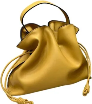 16 Lucky Bag Handheld Crossbody Bag Solid Color Dumpling Bag Drawstring Bucket Women's Bag