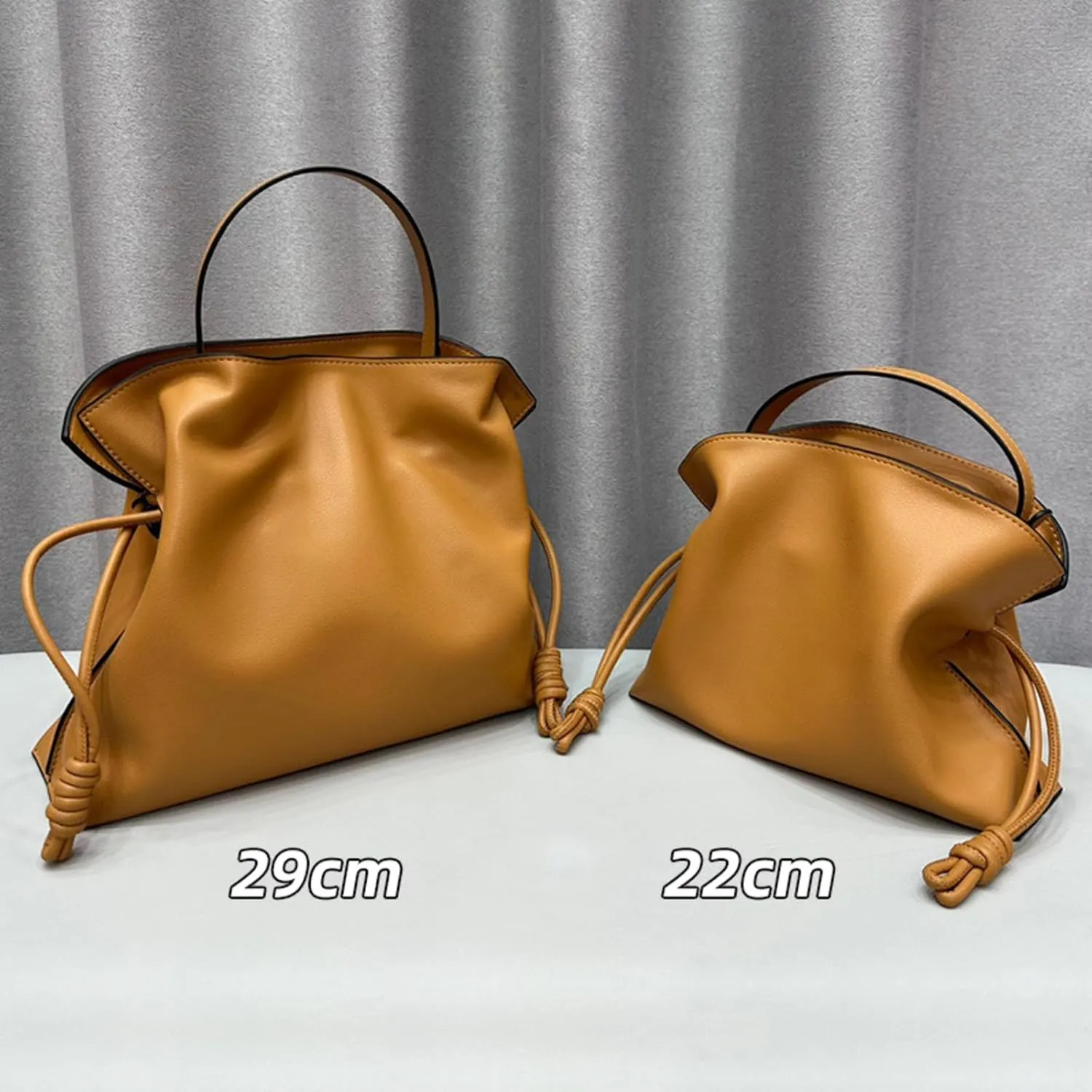 16 Lucky Bag Handheld Crossbody Bag Solid Color Dumpling Bag Drawstring Bucket Women's Bag