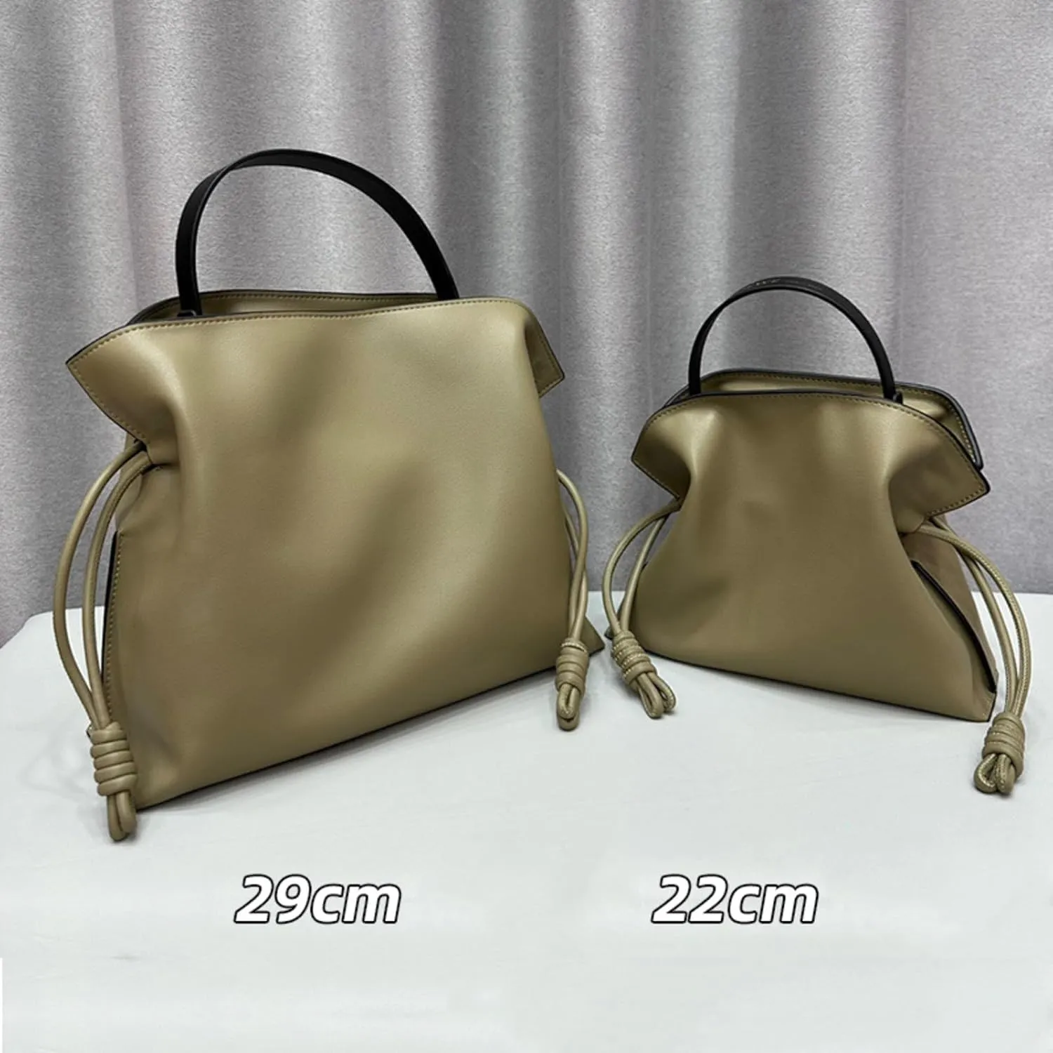 16 Lucky Bag Handheld Crossbody Bag Solid Color Dumpling Bag Drawstring Bucket Women's Bag