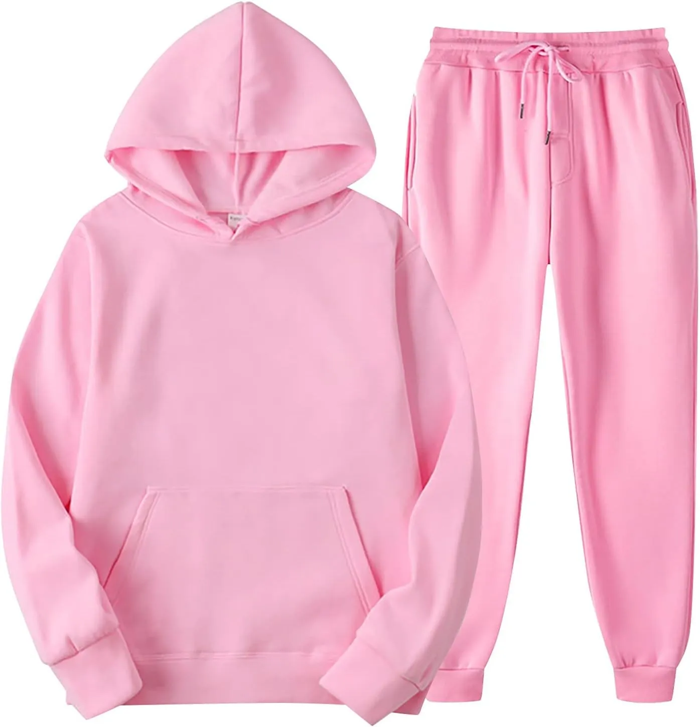 2 Piece Outfits for Women, Womens Sweatshirts Oversized Long Sleeve Hoodie Pullover Tracksuit Jogger Sweatsuits with Pockets