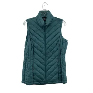32 Degree Heat Women's Full Zip Insulated Green Quilted Nylon Vest S
