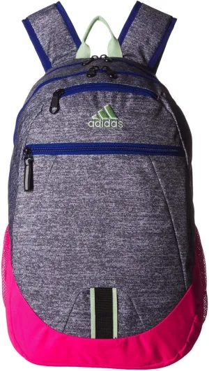 adidas Unisex Foundation Backpack, Onix Jersey/Shock Pink/Collegiate Royal/Glow Green, ONE SIZE