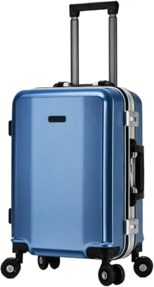 ANIIC Luggage Suitcases With Wheels Aluminum Frame Double Buckle Password Luggage External Usb Charging Smart Suitcase Suitcase Spinner Luggages (Color : F, Size : 22in)