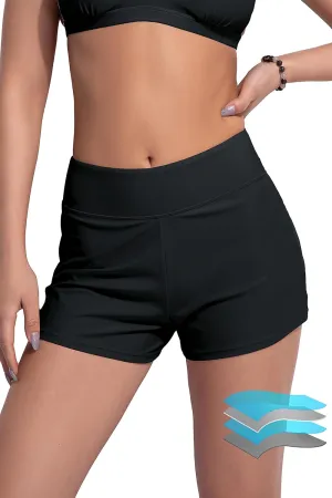 Beautikini Period Swimwear Menstrual Leakproof Swim Shorts Quick Dry 3" High Waisted Bathing Suit Bottoms for Girls Teens