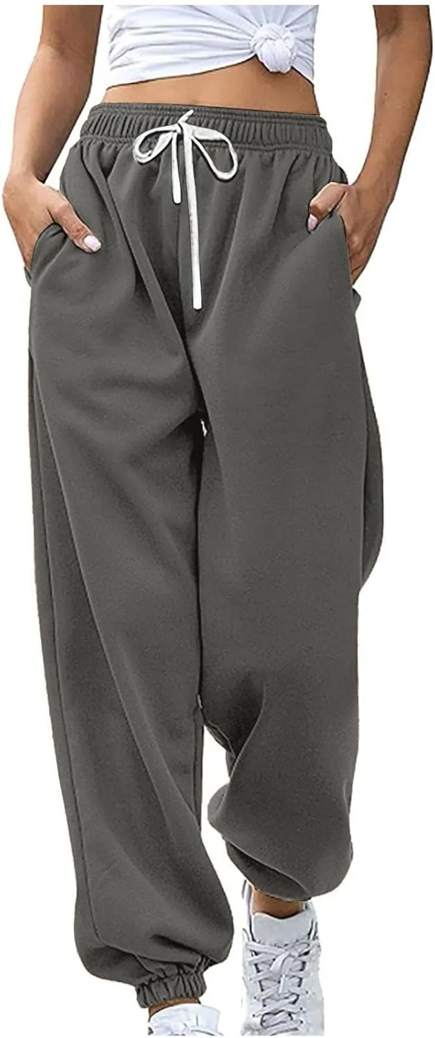 Binmer Custom Sweatpants Jogger Pants for Womens, Personalized Design Your Own Add Image Text Photo Drawstring Sport Trousers
