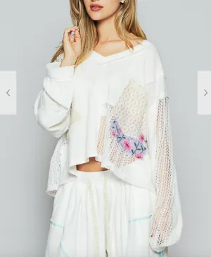 Blair Patchwork Top | Ivory