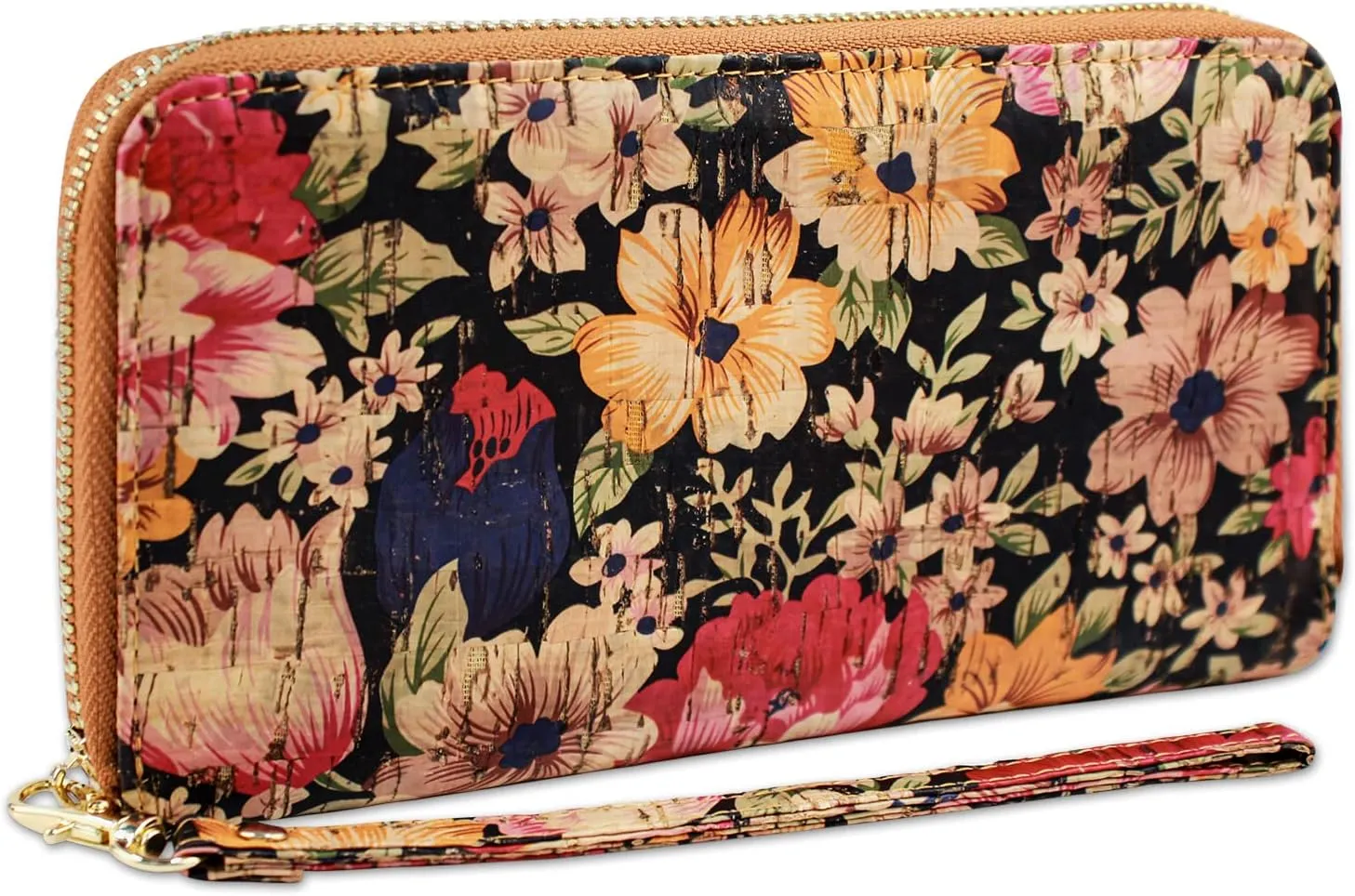 boshiho Cork Vegan Purse Wallet, Women's Smart Phone Clutch Long Purse with Card Holder