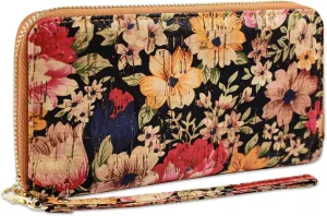 boshiho Cork Vegan Purse Wallet, Women's Smart Phone Clutch Long Purse with Card Holder