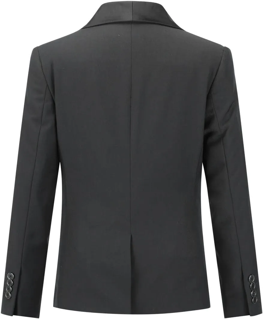 Boyland Boys Tuxedo Suit Shawl Lapel 2 Pieces Slim Fit Suit Jacket Pants Suit Set Prom Party