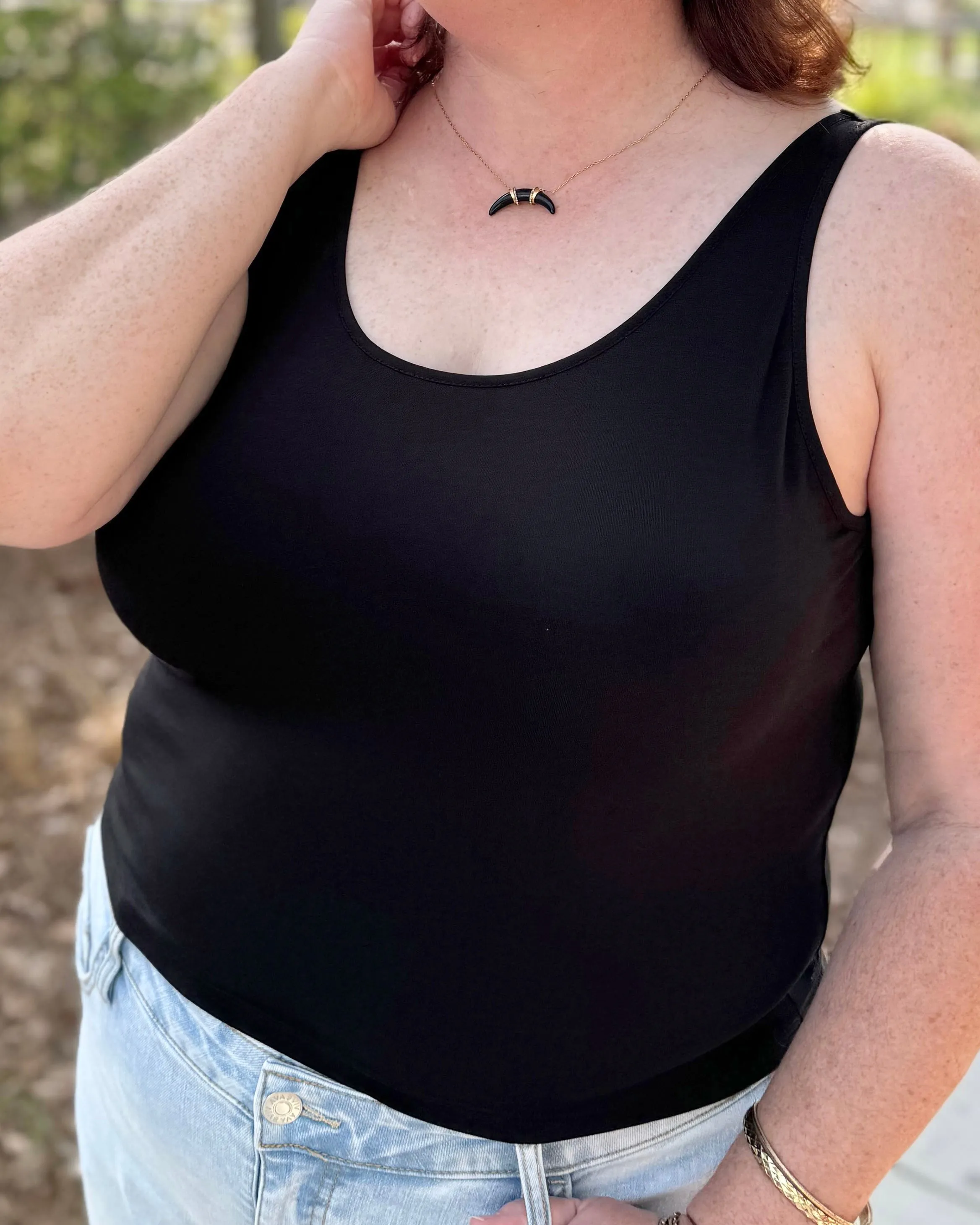 CAMILA first-layer tank in Black