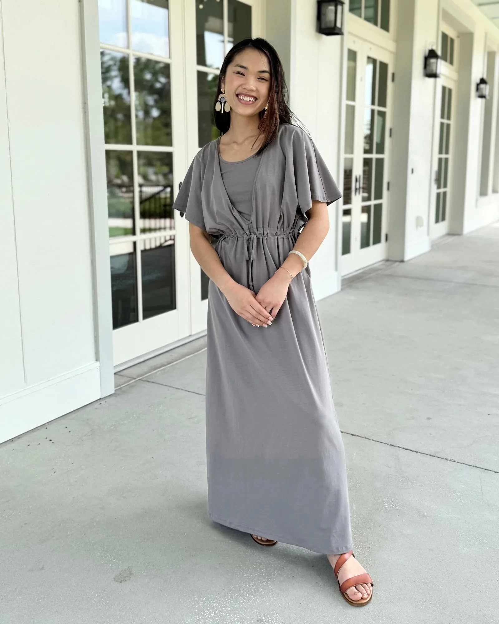 CAMILA first-layer tank in Circular Grey