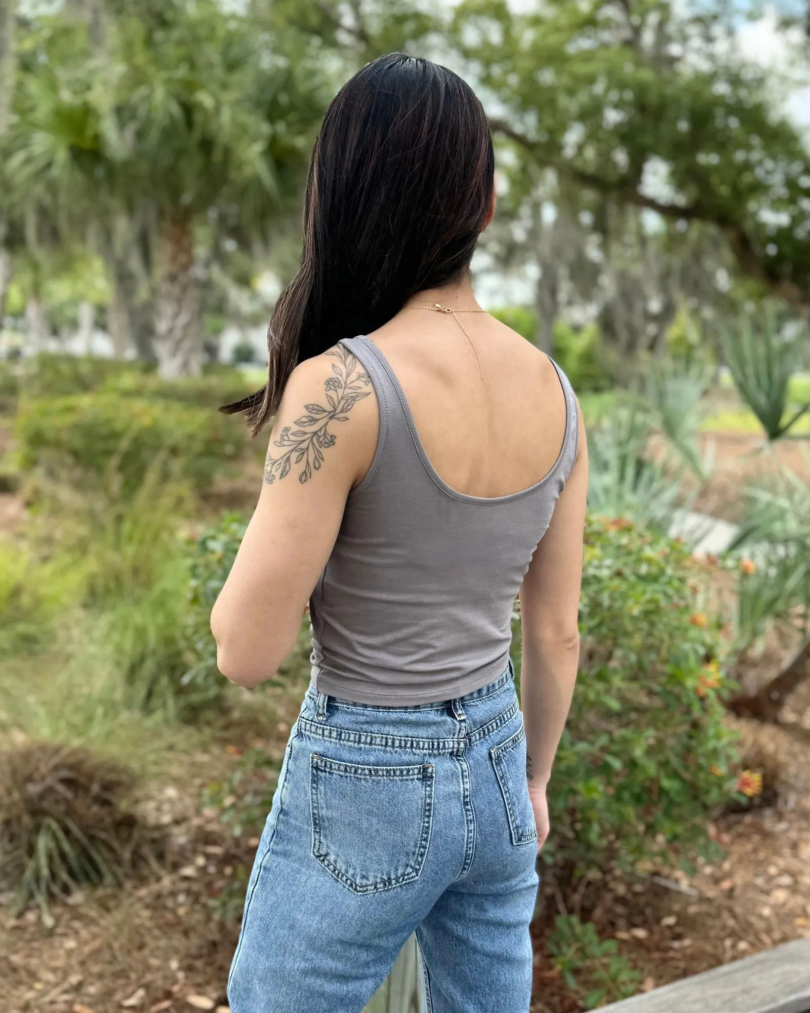 CAMILA first-layer tank in Circular Grey