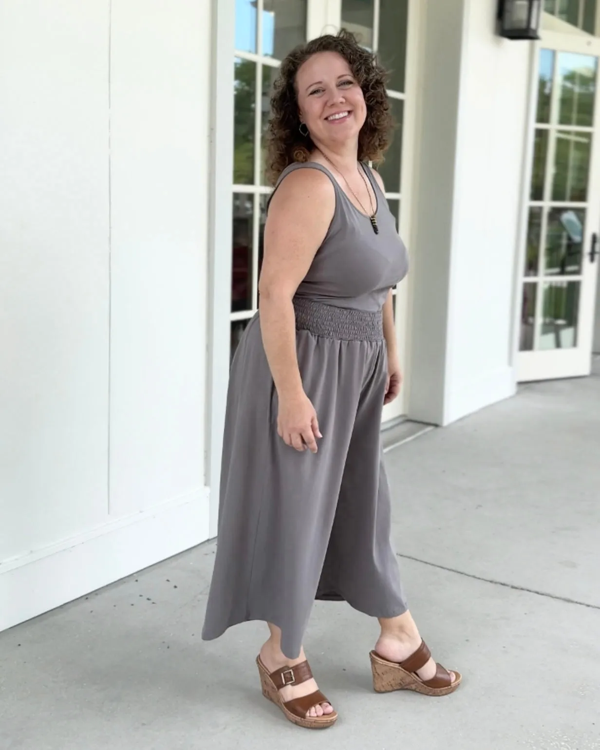 CAMILA first-layer tank in Circular Grey