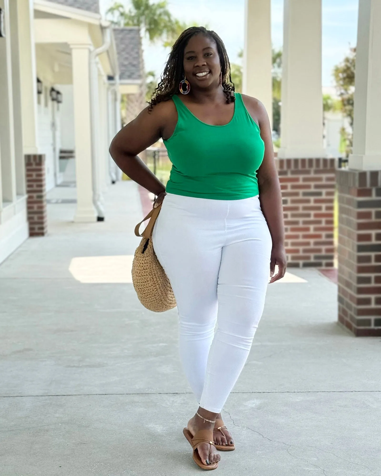 CAMILA first-layer tank in Leaf Green