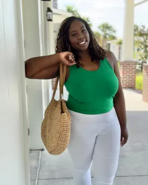 CAMILA first-layer tank in Leaf Green