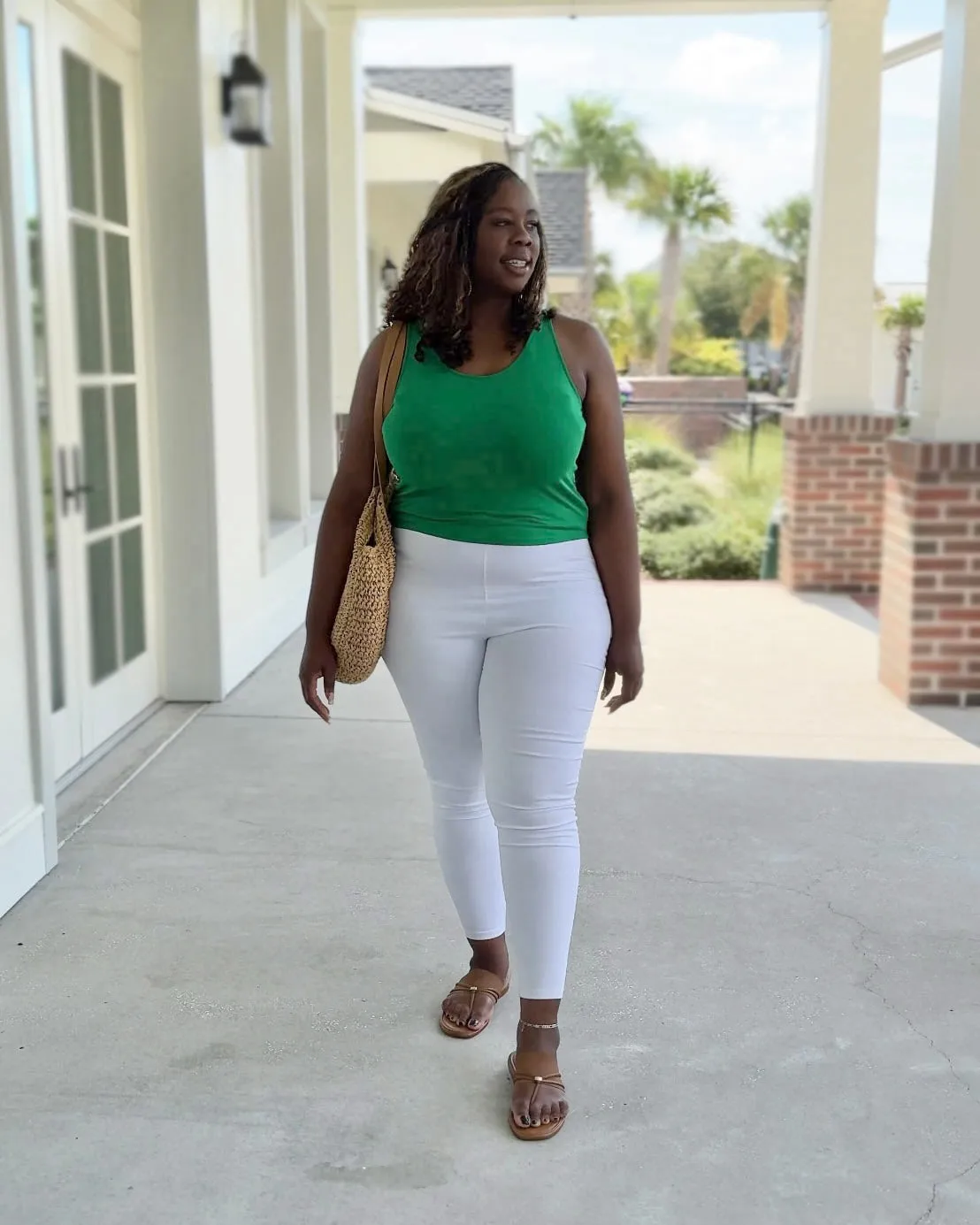CAMILA first-layer tank in Leaf Green