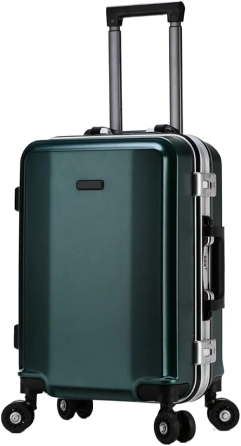 Carry-on Suitcase Luggage Aluminum Frame Double Buckle Password Luggage External Charging Smart Suitcase Carry-on Suitcases Carry On Luggages,E-26in (D 26in)