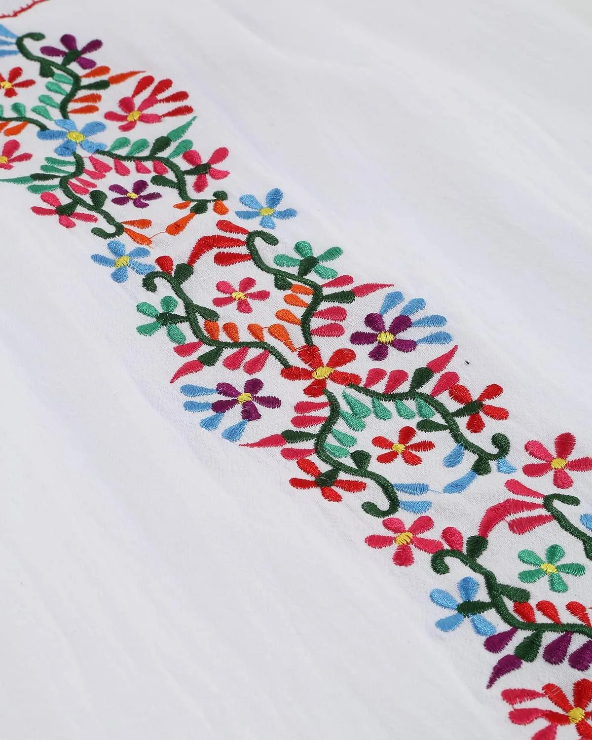 Casual Summer Dresses for Women Mexican Dress Peasant Midsommar Traditional Embroidered Ruffle Beach Coverup Black White