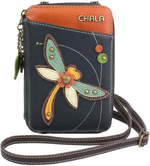 CHALA Wallet Crossbody Cell Phone Purse - Women Faux Leather Multicolor Handbag with Adjustable Strap Convertable Strap