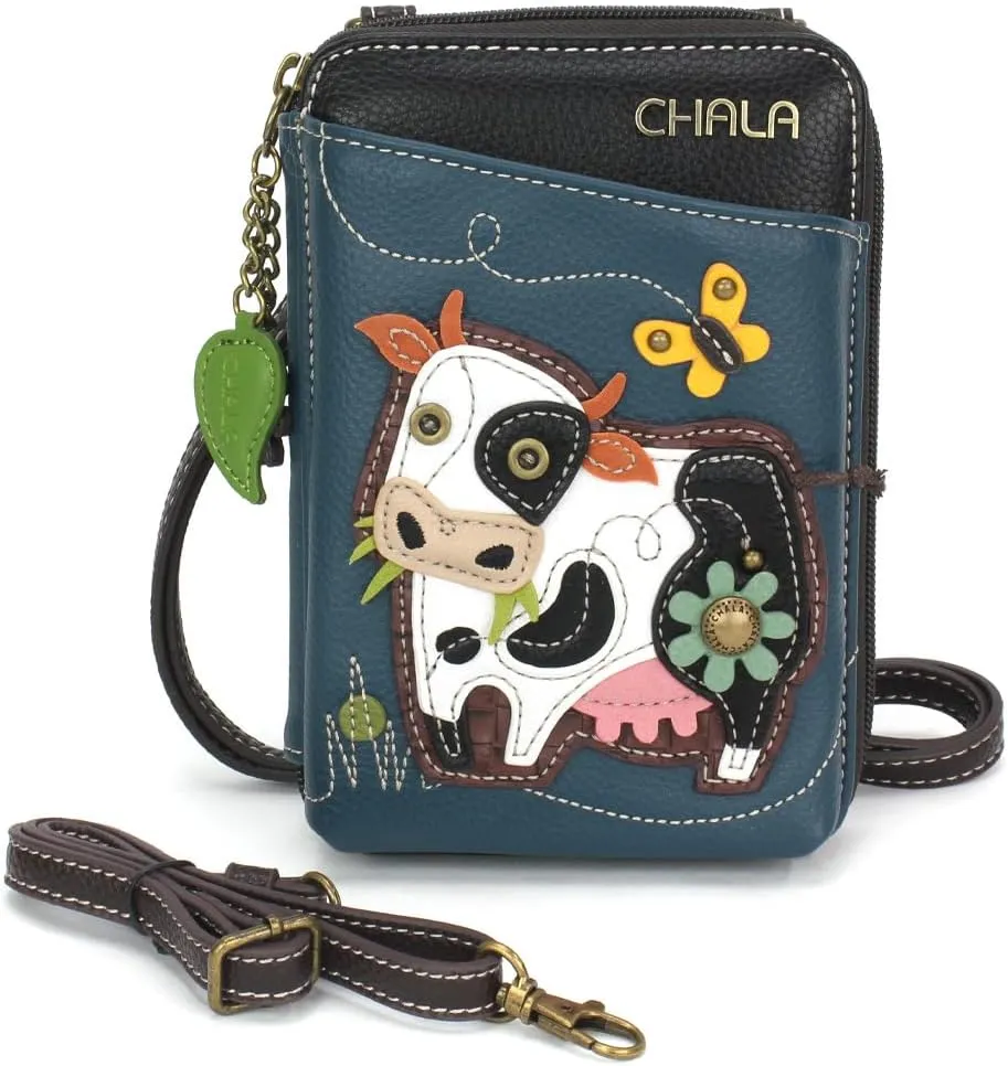 CHALA Wallet Crossbody Cell Phone Purse - Women Faux Leather Multicolor Handbag with Adjustable Strap