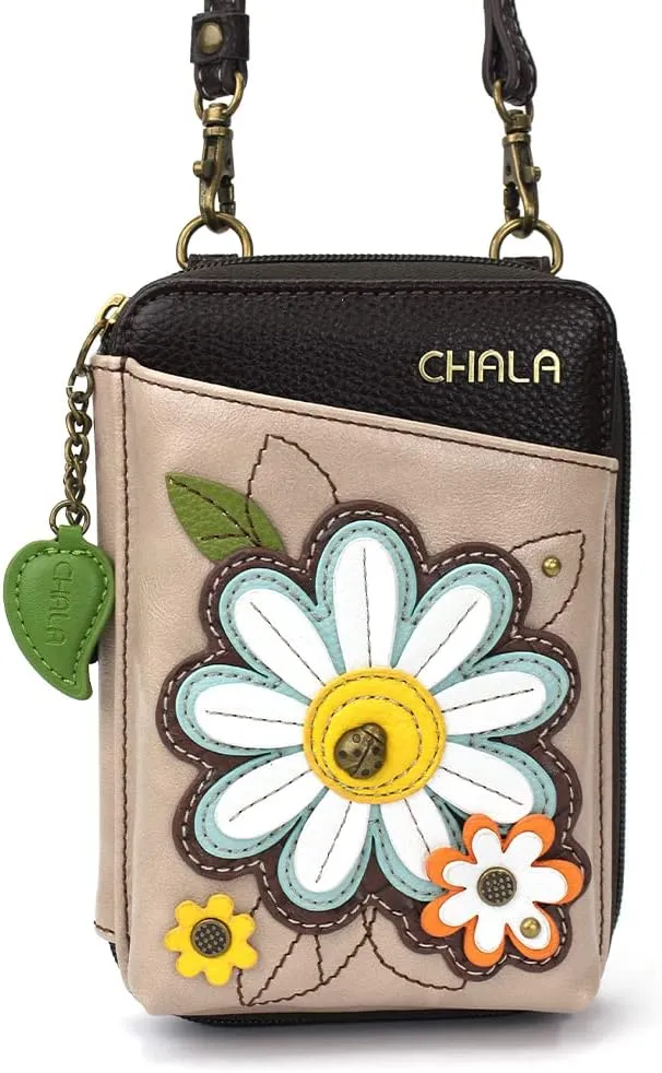 CHALA Wallet Crossbody Cell Phone Purse - Women Faux Leather Multicolor Handbag with Adjustable Strap