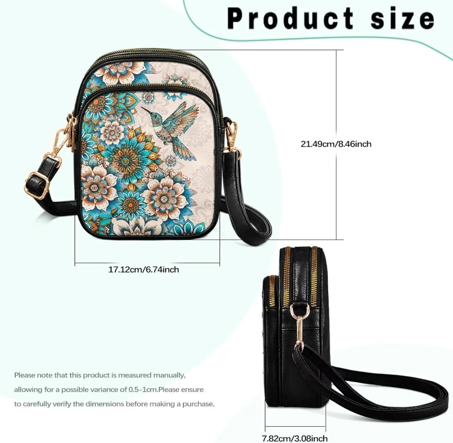 Coldinair Cross Body Purses Handbags Multi Pockets Cell Phone Purse for Women Ladies Small Crossbody Shoulder Bags