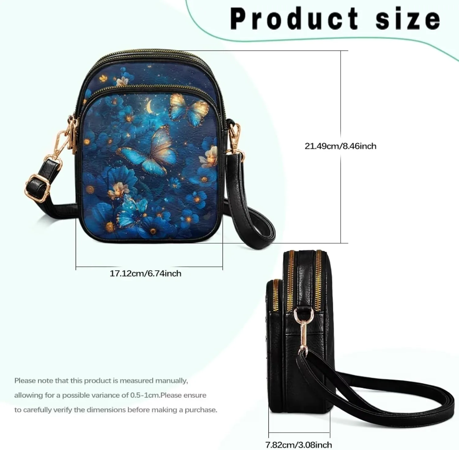 Coldinair Cross Body Purses Handbags Multi Pockets Cell Phone Purse for Women Ladies Small Crossbody Shoulder Bags