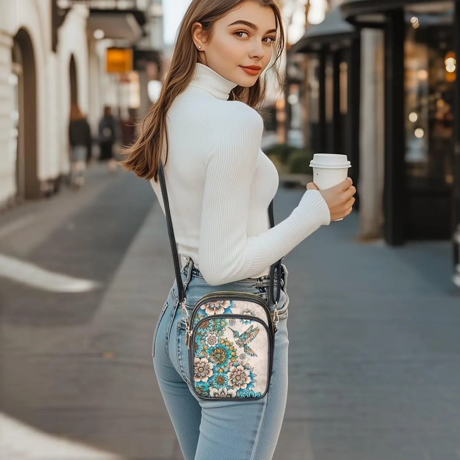 Coldinair Cross Body Purses Handbags Multi Pockets Cell Phone Purse for Women Ladies Small Crossbody Shoulder Bags