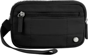 Convely Basic Wristlet, Wristlet Wallets for Women,Nylon Quilted Wallet, Small Wristlet Pouch with 3 Zipper