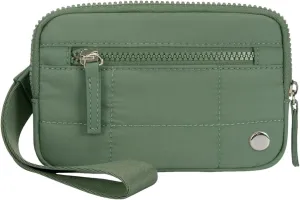 Convely Basic Wristlet, Wristlet Wallets for Women,Nylon Quilted Wallet, Small Wristlet Pouch with 3 Zipper