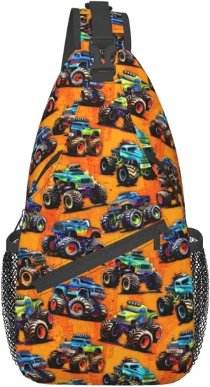 Cool Trucks Sling Backpack Chest Bag Crossbody Shoulder Bag Gym Cycling Travel Hiking Daypack For Men Women