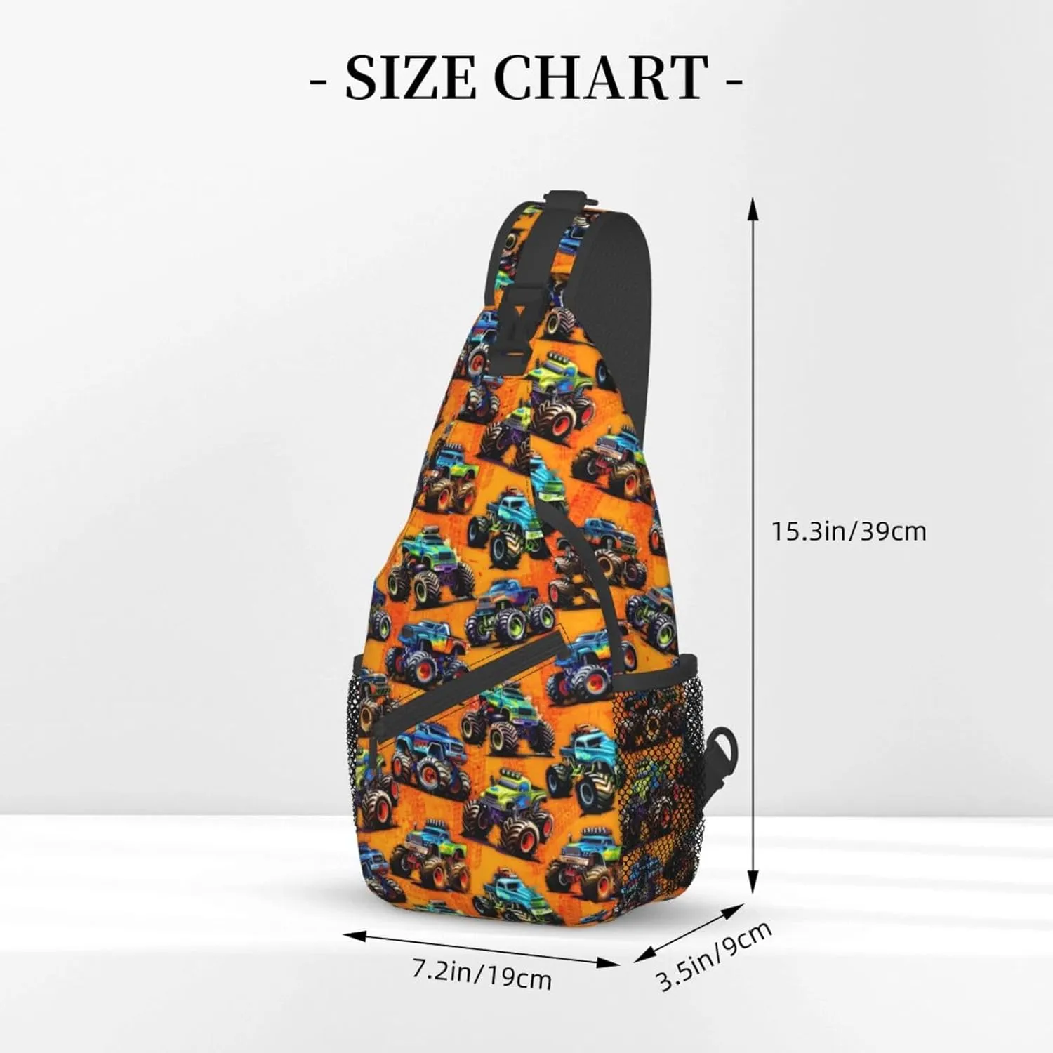 Cool Trucks Sling Backpack Chest Bag Crossbody Shoulder Bag Gym Cycling Travel Hiking Daypack For Men Women