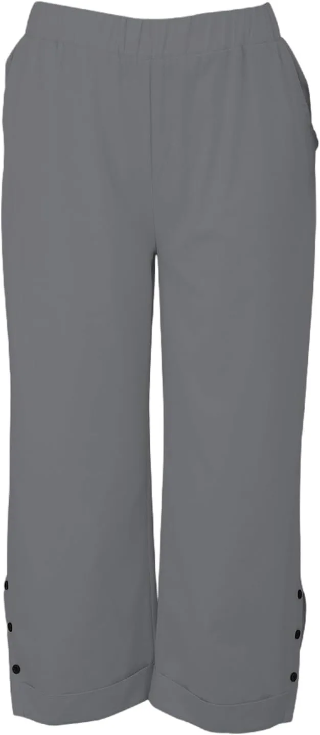 Cotton Linen Pants for Women Elastic High Waist Straight Leg Lounge Pants Summer Casual Slacks Trousers with Pockets