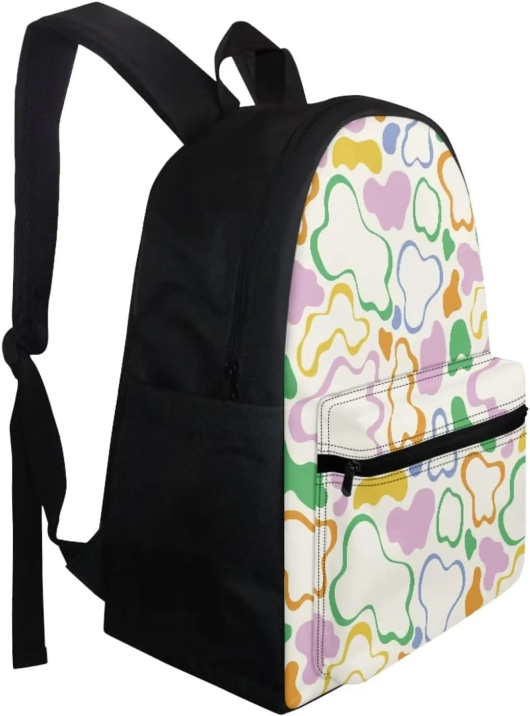 Cow Print School Backpack and Lunch Box Set for Boys 5-8 Kids Backpack Set Multi-pockets Portable Rucksack Thermal Reusable Meal Box Pencil Case for Students