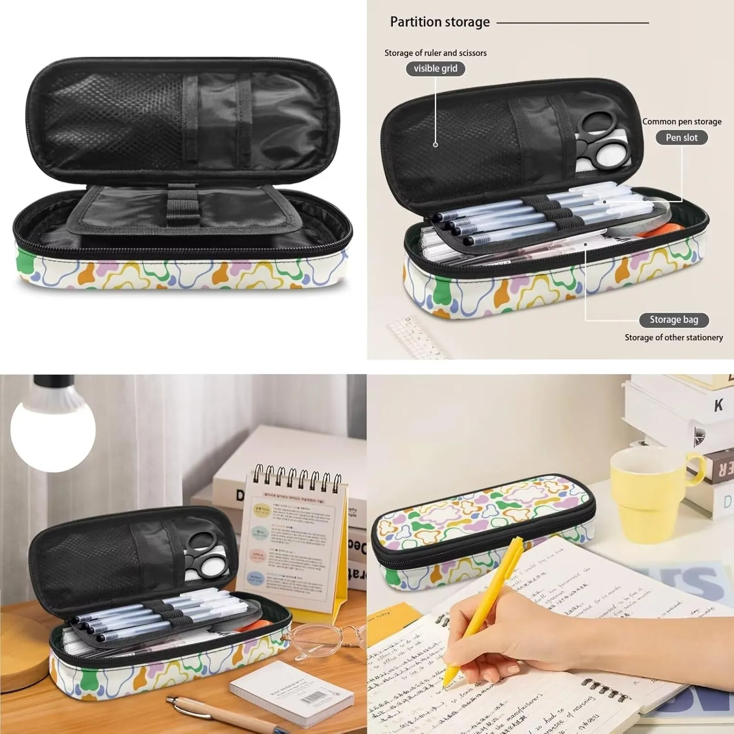 Cow Print School Backpack and Lunch Box Set for Boys 5-8 Kids Backpack Set Multi-pockets Portable Rucksack Thermal Reusable Meal Box Pencil Case for Students