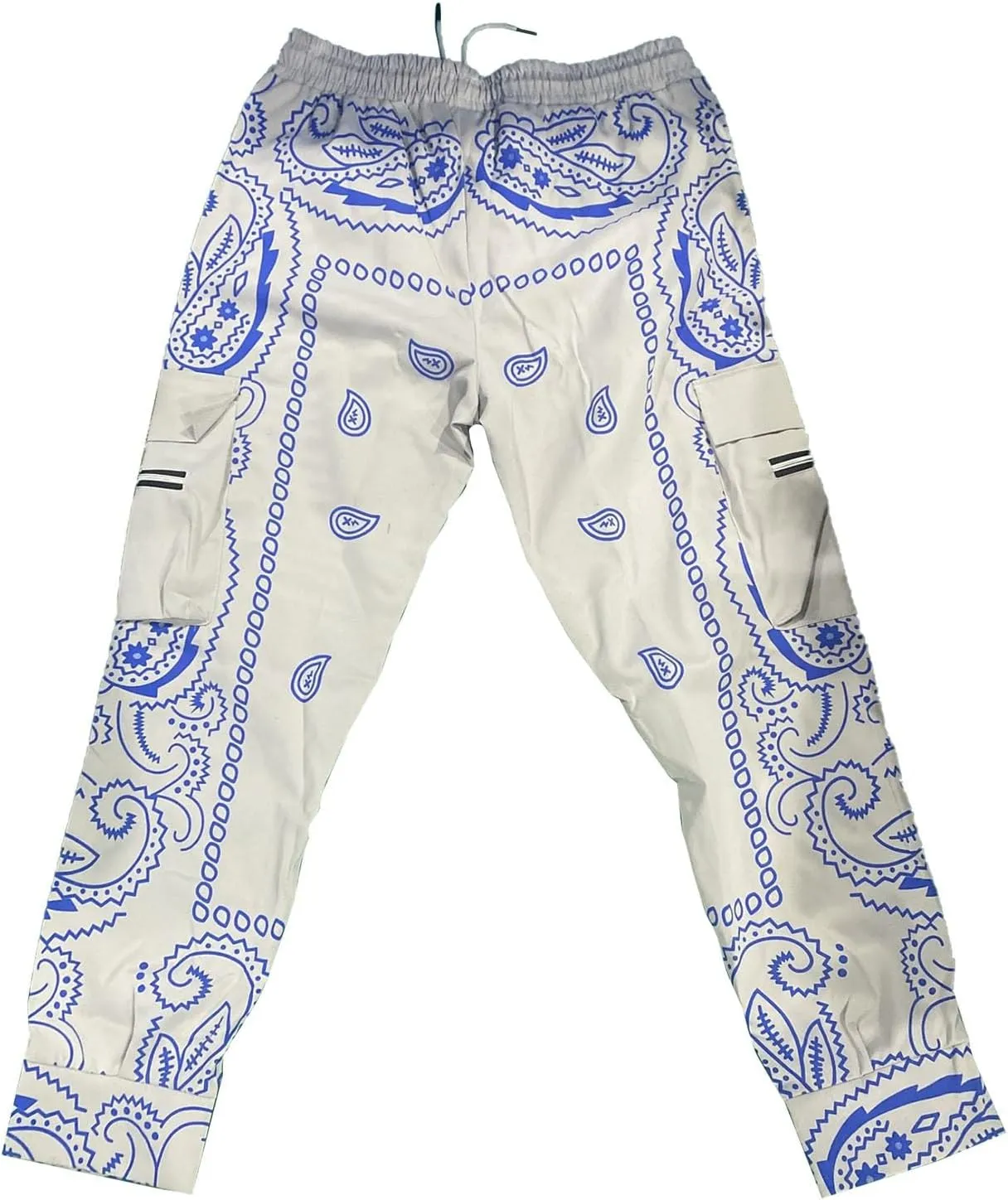 CRNTCEM Men's Casual Print Jogger Sweatpants Straight Leg Workout Running Cargo Pants Drawstring Cuffed Hippie Yoga Pants