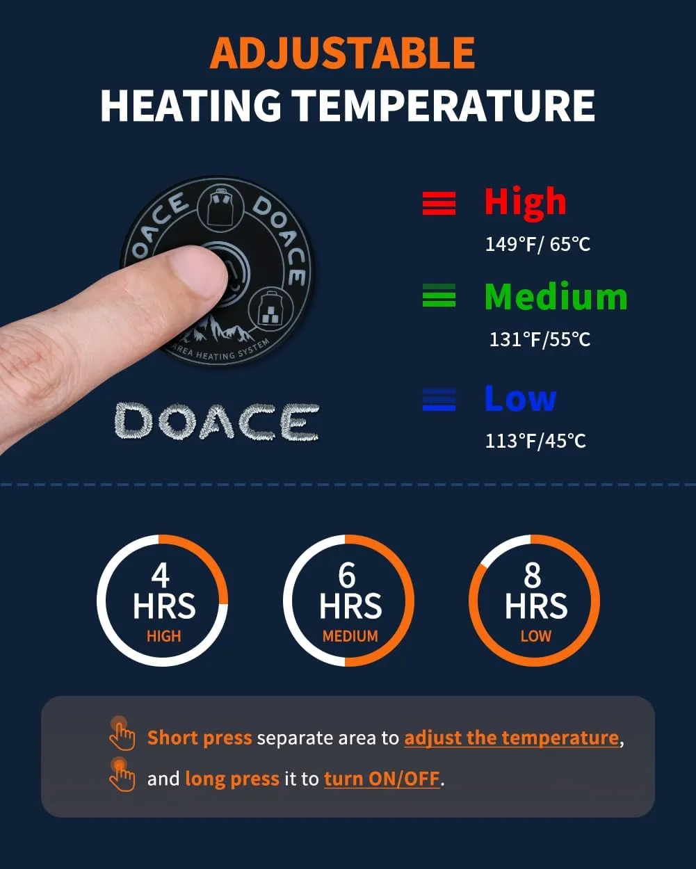 DOACE Heated Vest for Men and Women, Smart Electric Fleece Heated Vest with App Control, Battery Pack Included