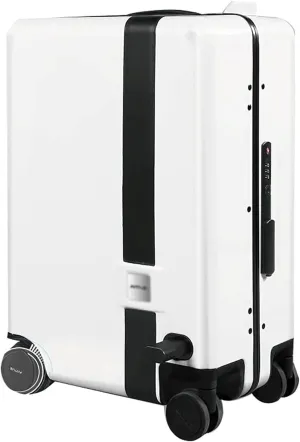 Electric Suitcase That Follows You, Suitcase That Follows You Smart Fingerprint Unlock Riding Trolley Case with Mobile Charging, Hardside Luggage That Follows You, Auto Follow, APP Control (D)