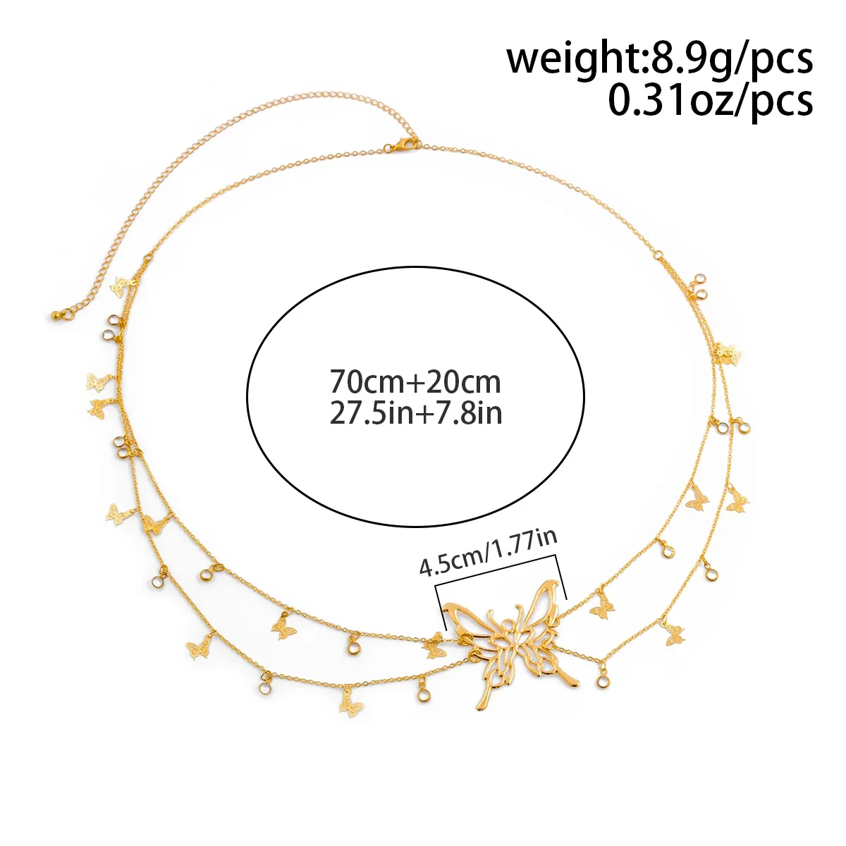Elegant Double Layer Waist Chain