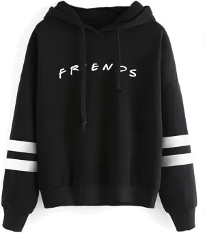 Fashion Casual Friend Hoodie Sweatshirt Women Graphic Tops Hoodies Sweater Funny Hooded Pullover