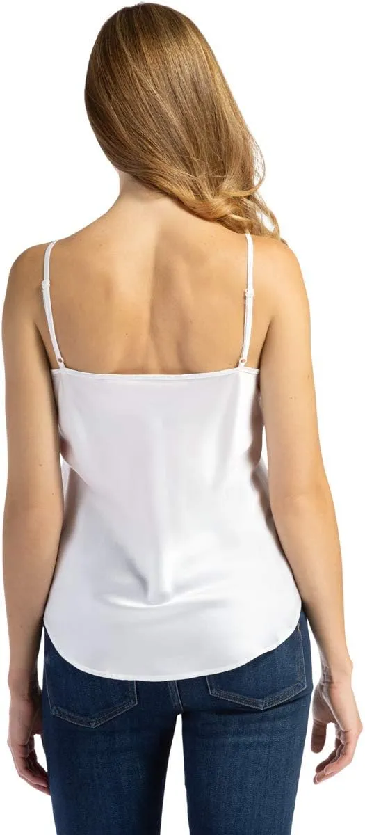 Fishers Finery Women's 100% Pure Mulberry Silk Camisole with Adjustable Straps - Improved FIT