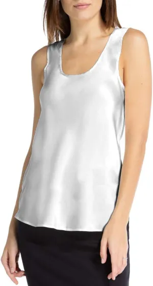 Fishers Finery Women's 100% Pure Mulberry Silk Sleeveless Camisole; Crew Neck
