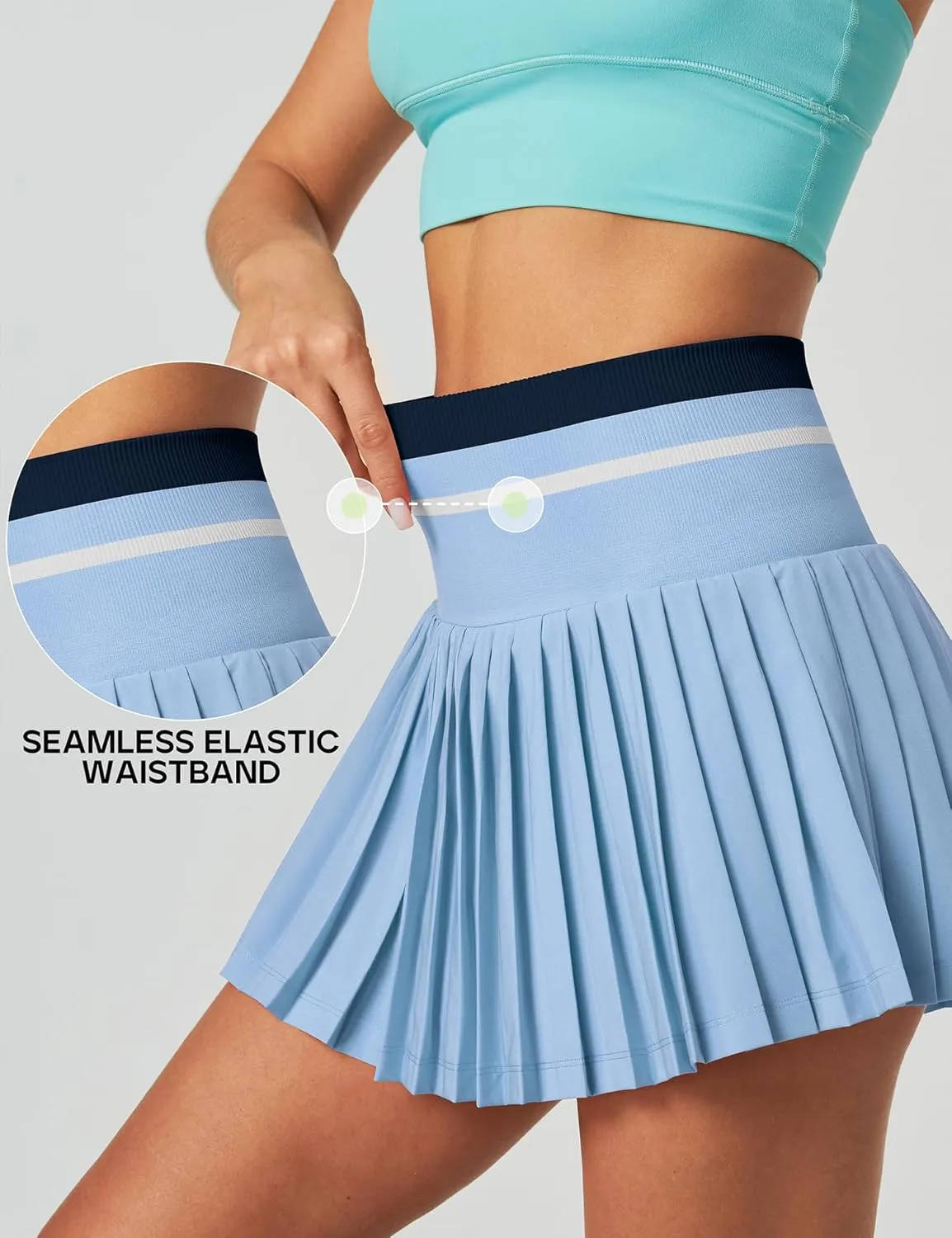 Heathyoga Pleated Tennis Skirt with Pockets for Women Tennis Skort for Woman High Waisted Golf Skirts Athletic Skirt