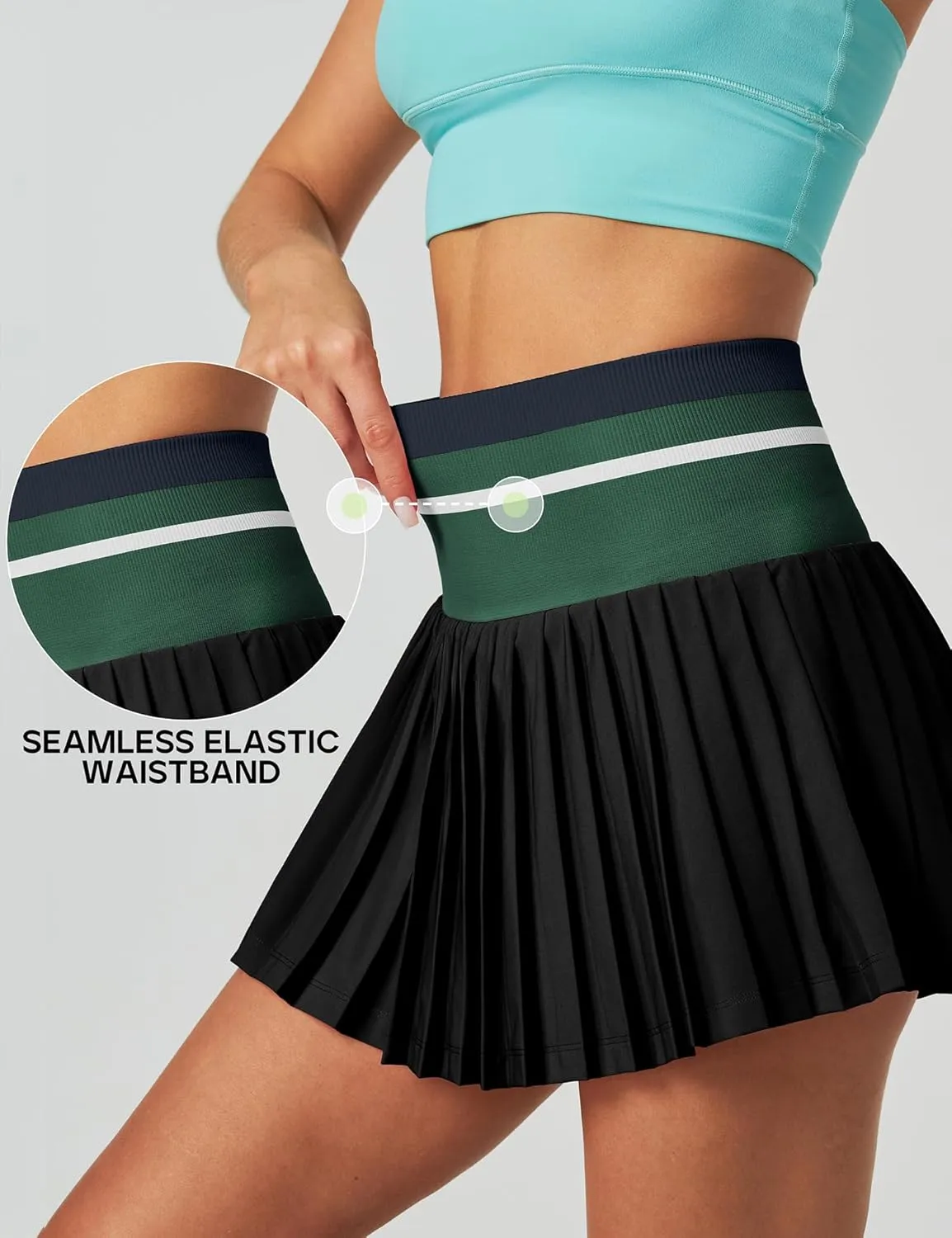 Heathyoga Pleated Tennis Skirt with Pockets for Women Tennis Skort for Woman High Waisted Golf Skirts Athletic Skirt