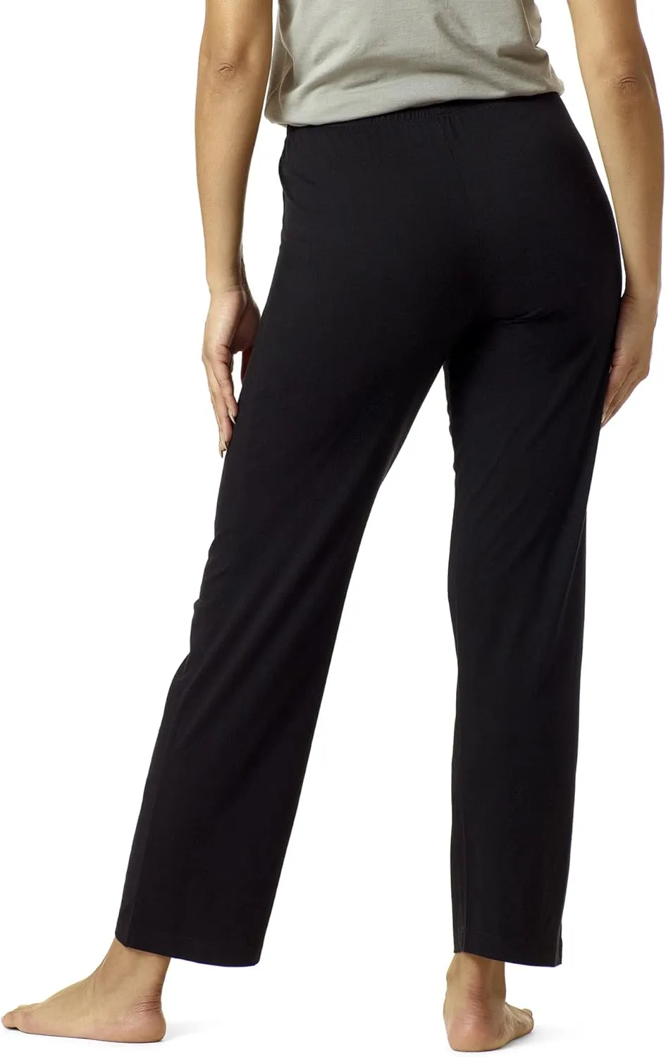 HUE Women's Long Sleepwell Basic Printed Knit Performance Sleep Pajama Pant, Made with Temperature Regulating Technology