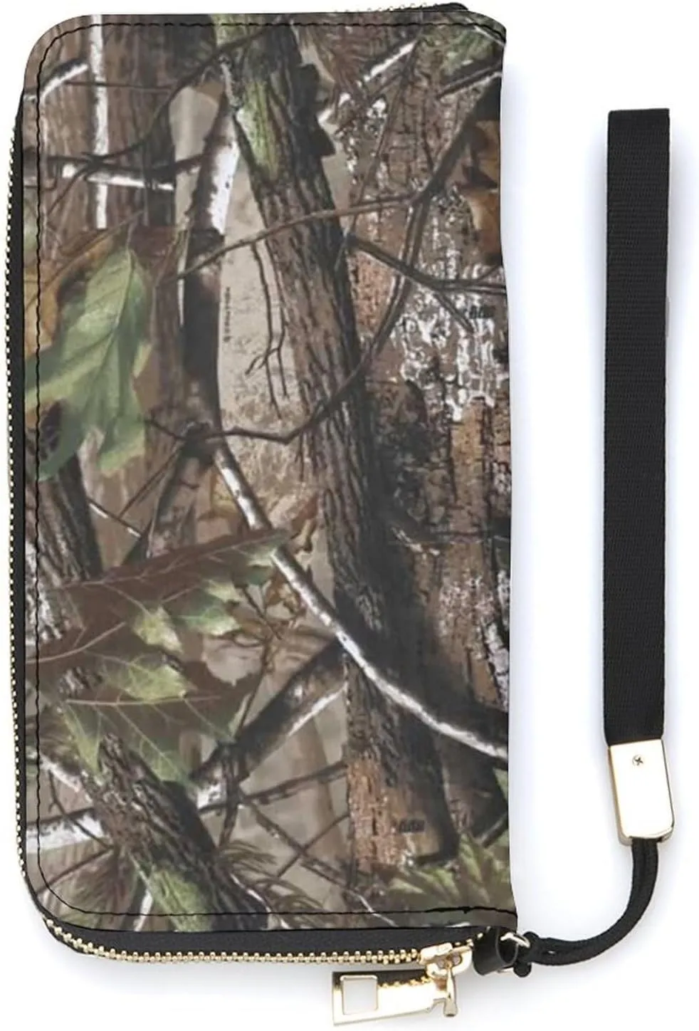 Hunting Camo Tree Cute Wallet Long Wristlet Purse Credit Card Holder Cell Phone Purse Elegant Clutch Handbag for Women