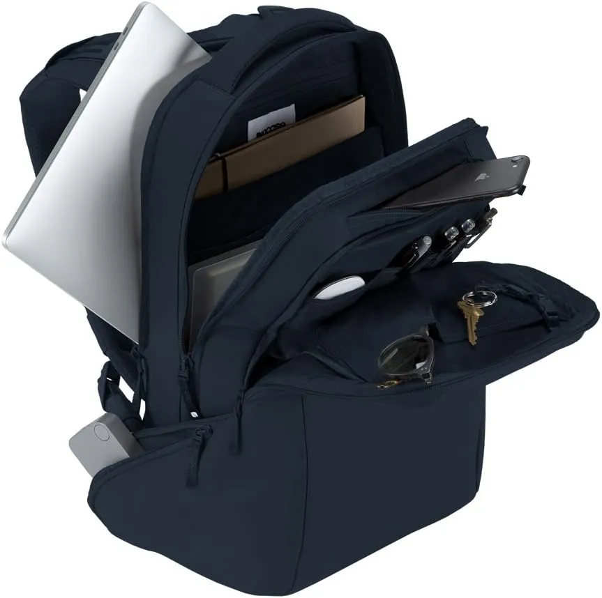 Incase ICON Durable Travel Backpack, Laptop Bag with Strong 840 Nylon, Fits 16-inch Laptop, Carry On Backpack for Travel (Navy)