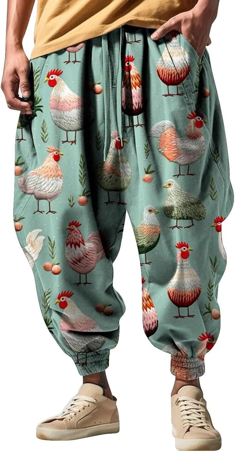 Japanese Drop Crotch Trousers Casual Drawstring Men Elastic Waist with Pockets Waist Men's Mens Hip Hop Harem Pants