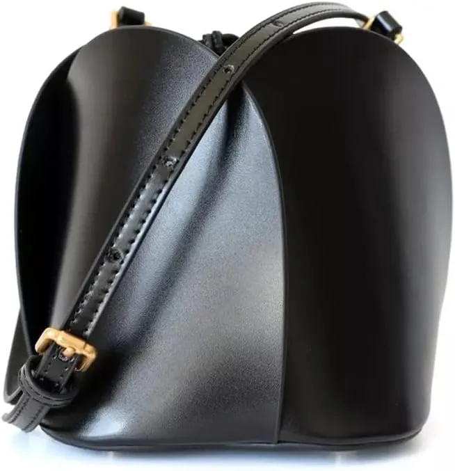 JSEIAJB Solid Color Handbag Bucket Bag Ladies Drawstring Shoulder Bag