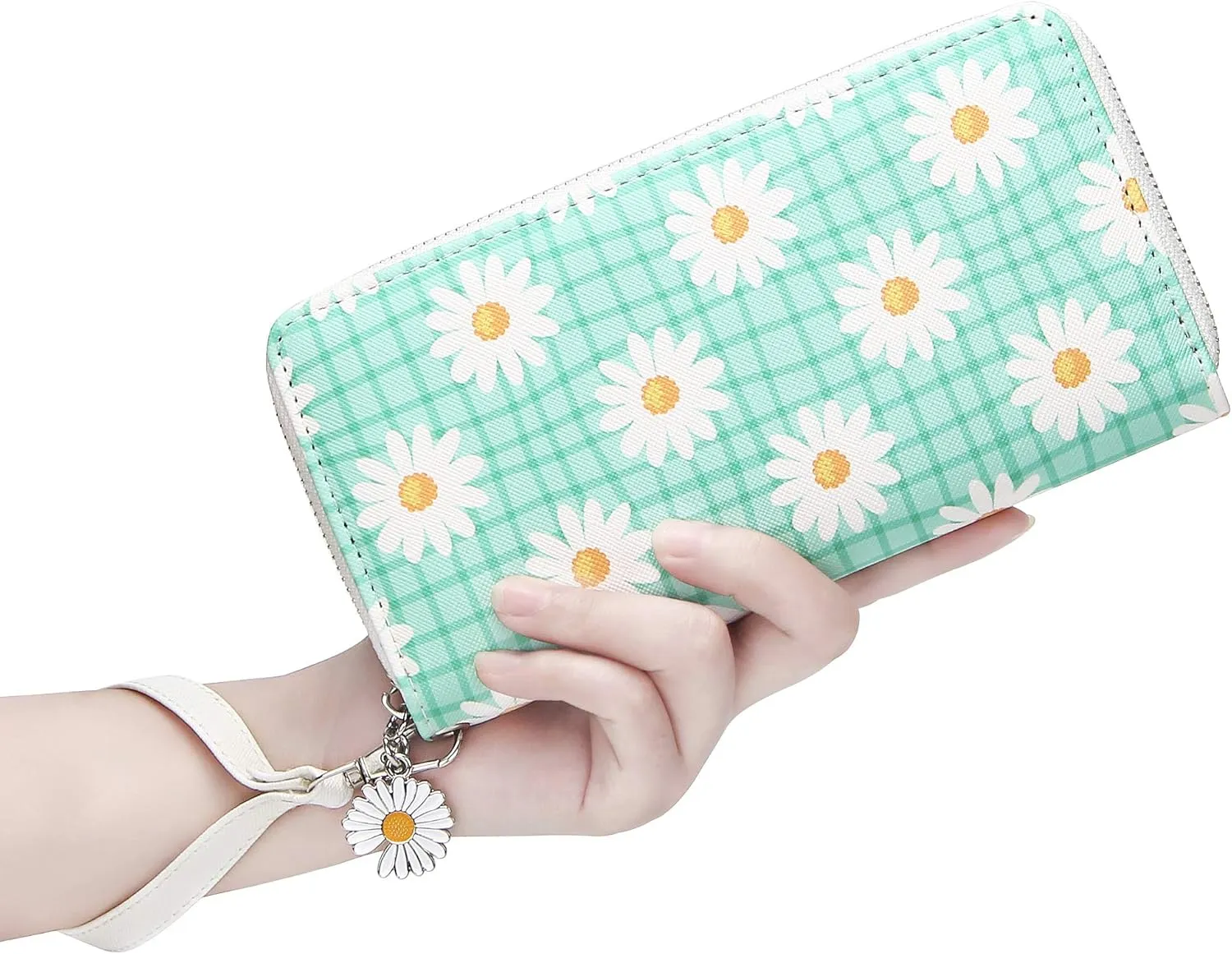 KUKOO Womens Printed Zip Around Wallet Phone Clutch Purse Card Holder Organizer